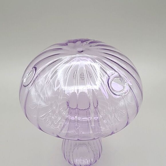 Purple Mushroom Shape Glass Terrarium Bud Vase, NWOT - Picture 2 of 4